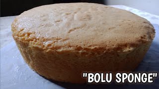 RESEP BOLU SPONGE 4 TELUR TANPA MIXER SPONGE CAKE Recipe [upl. by Eanat]