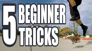 5 EASY Skateboard Tricks That Everyone Thinks are Hard [upl. by Jenilee834]