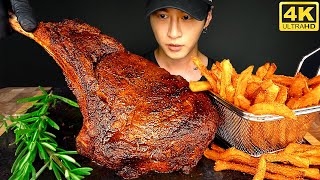 ASMR TOMAHAWK STEAK amp FRIES MUKBANG 먹방  COOKING amp EATING SOUNDS  Zach Choi ASMR [upl. by Gwennie753]