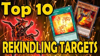 Top 10 Fire Monsters With 200 DEF aka quotRekindling Targetsquot in Yugioh [upl. by Azilanna]