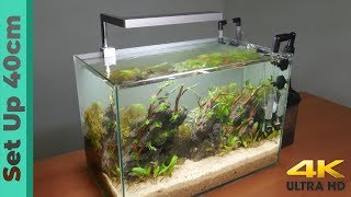 Cinematic Natural Aquascape set up 40cm in 4K [upl. by Fredie]