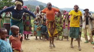 Uganda Batwa Pygmies welcome dance [upl. by Ylera752]