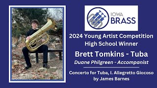 03 Concerto Movement 1 by James Barnes  Brett Tomkins Tuba [upl. by Ciryl]