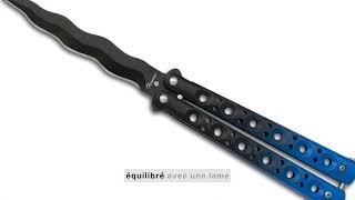 Couteau papillon balisong 23cm lame design ALBAINOX [upl. by O'Kelly272]