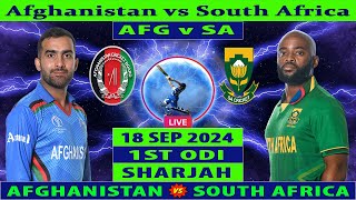 Afghanistan vs South Africa  AFG vs SA  1st ODI of South Africa tour of UAE  Cricket Info Live [upl. by Creath]