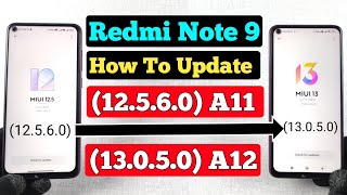 How To Update MIUI 13050 In Redmi Note 9  From 12560 amp All Other Update [upl. by Natanoj953]