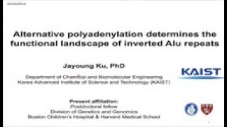 Alternative polyadenylation 및 역방향 알루 반복 구조 IRAlus에 의한 유전자 발현 조절 기전 [upl. by Neural]