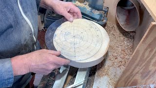 Richard Raffan shows how to find centre on woodturning blanks [upl. by Zampino]