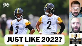 Steelers minicamp Is Russell Wilson vs Justin Fields a repeat of Kenny Pickett vs Mitch Trubisky [upl. by Seligman120]