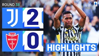 JUVENTUSMONZA 20  HIGHLIGHTS  Alex Sandro strikes in last game for Juve  Serie A 202324 [upl. by Louisette]