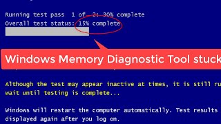 Windows Memory Diagnostic Tool stuck Solution [upl. by Jackelyn694]