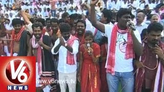 Mallepally Laxmaiah  Telangana songs At Sakala Janaberi Sabha  V6 News [upl. by Marler]