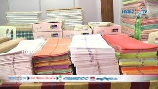 Ponduru Khaddar Dhotis  Traditional Khadi wear  Saras Fair 2018 Hyderabad  Hybiz TV [upl. by Lucille]