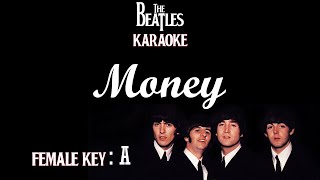 Money Karaoke The Beatles Female Key A [upl. by Yboc]