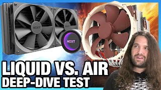 Liquid Cooling vs Air Cooling Benchmark InDepth NHD15 NZXT X62 amp More [upl. by Atirres896]