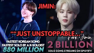 Jimin has the record for the most solo streams by a Korean artist on Spotify [upl. by Kayle]