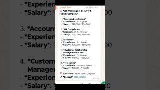 Marketing salesman job gurgaon haryana securityjobs securityguard immediatehiring urgenthiring [upl. by Artemed870]