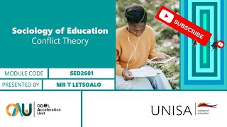 SED2601 Sociology of Education Conflict Theory by Mr T Letsoalo [upl. by Faun]