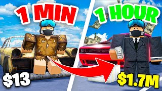 POOR to RICH Challenge in 1 HOUR on ROBLOX [upl. by Enrika]