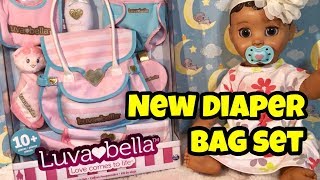 LUVABELLA NEW NURSERY SET AND DIAPER BAG AND ACCESSORIES 10 new items in this fun baby kit [upl. by Down]