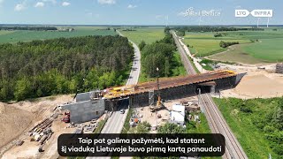 „Rail Baltica“ viadukas pirmąkart Lietuvoje panaudoti įspūdingo dydžio poliai [upl. by Ryter246]