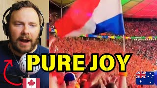 Canadian Reacts to Netherlands Fan Reactions to 21 Goal Over Turkey [upl. by Sihon763]