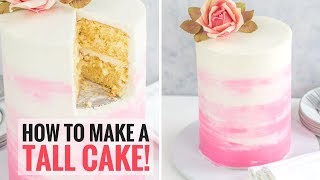 How to Make a Tall Cake Double Barrel Cake [upl. by Ahsik254]