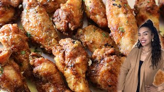 Crispy Air Fryer Chicken Wings  Lemon Pepper Chicken Wings [upl. by Arriet]