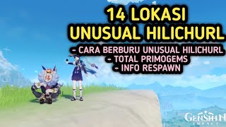 14 Lokasi UNUSUAL HILICHURL untuk Achievement quot ANEH SEKALIquot Genshin Impact [upl. by Siffre]