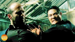 JASON STATHAM vs SCOTT ADKINS JET LI amp MEGALODON  Fight Scenes [upl. by Ahscrop]