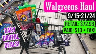 Walgreens Haul Save 76 using all digital coupons Beginner friendly couponing 9152124 [upl. by Norud97]