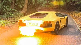 Lamborghini Aventador LP7004 with CARBON CAPRISTO EXHAUST INSANE REVS AND FLAMES [upl. by Ilyak]