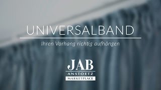 Vorhang mit Universalband richtig aufhängen I JAB ANSTOETZ Onlineshop [upl. by Nelia]