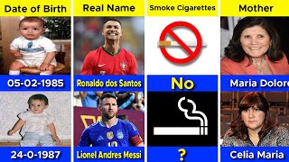 Ronaldo VS Messi Famous Football Players Comparison [upl. by Fante]