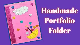 How to make file folder  DIY file folder using chartpaper  Handmade Folder  Portfolio folder idea [upl. by Colyer]