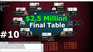 2500000  Garantie  Pokerturnier  Finaltisch 10 [upl. by Kareem]