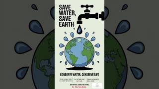 🌍💧 Save Water Save Earth Poster  Simple amp Effective Design for Board Exam 🎨📝 SaveWaterSaveEarth [upl. by Aihsemak]