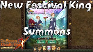 Crazy Lucky Festival King Summons  Seven Deadly Sins Grand Cross Deutsch [upl. by Beilul]