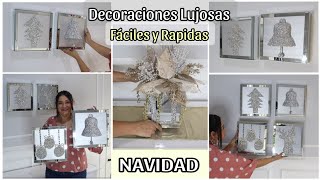 5 LUJOSÍSIMAS DECORACIONES NAVIDEÑAS FACILES Y RÁPIDAS 2024 [upl. by Gaskill]