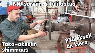 Fordson DEXTA  PTO akselin sorvaus amp Vetoakseli shimmaus [upl. by Eilrak203]