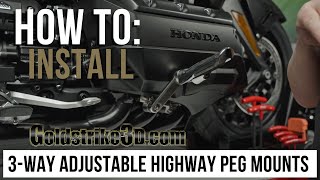 How to Install Goldstrike 3Way Adjustable Highway Peg Mounts [upl. by Mcripley]