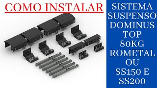 PORTA DE CORRER SUSPENSA SISTEMA DOMINUS TOP SS150 e SS200 [upl. by Llenrub]