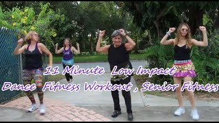 11 Minute Low Impact Dance Fitness Workout Senior Fitness  Zumba Gold [upl. by Atinuaj12]