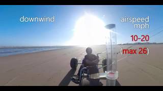 Airspeed Indicator on a Kite Buggy Comparing Ground Speed vs Airspeed [upl. by Rubma841]