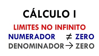 Cálculo 1  Exercícios  Limites no Infinito DENOMINADOR tendendo a ZERO aula 12 [upl. by Assirrac712]