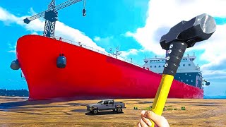 Scrapping the BIGGEST SHIP in Ship Graveyard Simulator 2 [upl. by Egwin885]