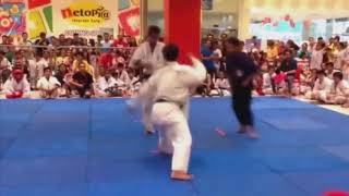 Kyokushin Karate VS Taekwondo  Brutal Knockout [upl. by Neelyak]