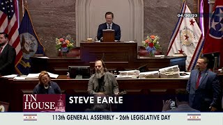 Steve Earle performs Copperhead Road on the Tennessee House floor [upl. by Baynebridge272]