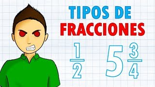 TIPOS DE FRACCIONES Super fácil  Para principiantes [upl. by Flint]