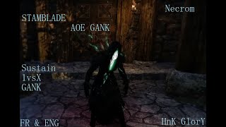 ESO  BUILD Lame Noir Vigueur  SUSTAIN AoE Ganker  NECROM  XboX NA FRENG [upl. by Carie]